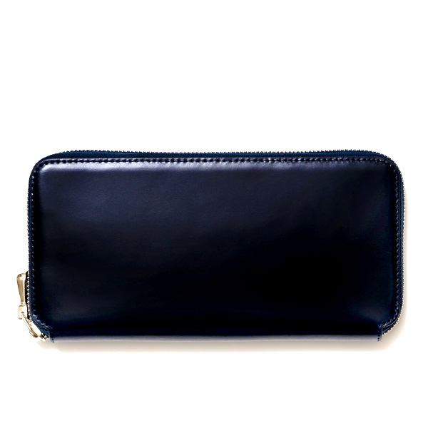  コードバン ラウンドファスナー 長財布 日本製 新喜皮革 レーデルオガワ アニリン染め 馬革 本革 ブルー ネイビー 青色 YKK エクセラ 財布 大容量 小銭入れ ギフト プレゼント メンズ レディース ブランド KUBERA(クベラ)