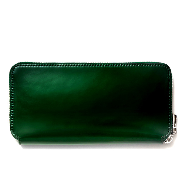 KUBERA(クベラ) コードバン ラウンドジップロングウォレット グリーン