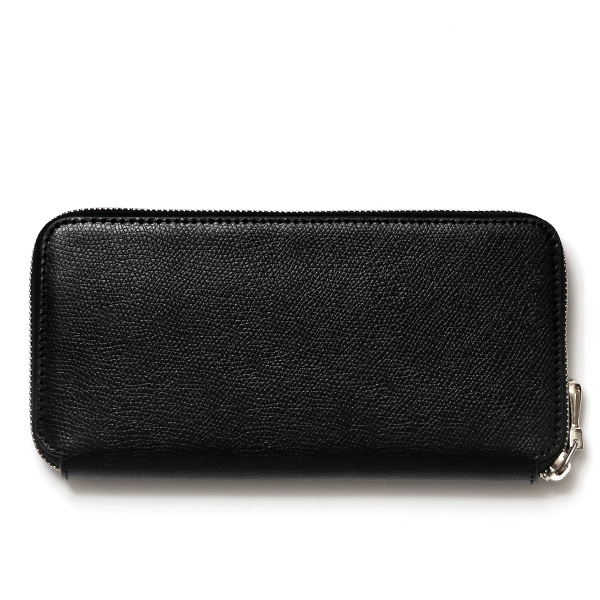 KUBERA(クベラ) コードバン型押し ラウンドジップロングウォレット ブラック