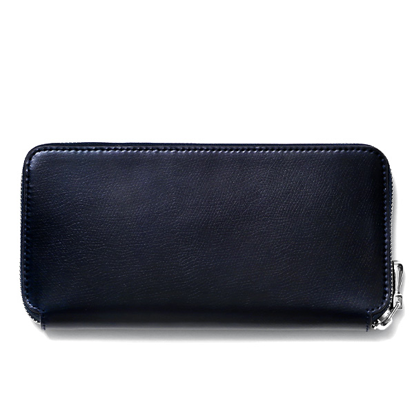 KUBERA(クベラ) コードバン型押し ラウンドジップロングウォレット ネイビー