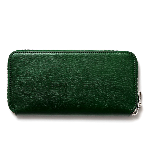 KUBERA(クベラ) コードバン型押し ラウンドジップロングウォレット グリーン