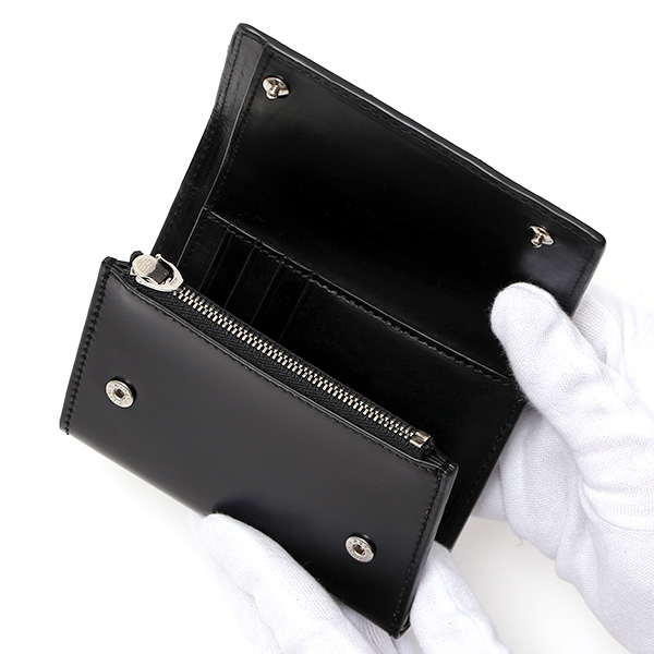  財布 コードバン 三つ折り財布 メンズ レザー ブランド 大容量 馬革 レーデルオガワ 新喜皮革 ブラック 黒 黒色 おしゃれ かっこいい 日本製 ウォレット メンズ 本革 プレゼント ギフト コンパクト KUBERA(クベラ)