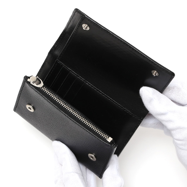  コードバン 型押し 馬革 レザー 財布 メンズ ブランド 大容量 小銭入れ 日本製 YKK エクセラ ファスナー ブルー ネイビー 青色 三つ折り 財布 おしゃれ メンズ お札入れ 束入れ カード 収納 日本製 財布 KUBERA(クベラ)