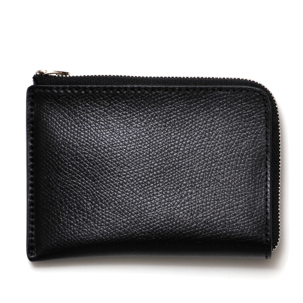 財布 L字ファスナー コンパクト 本革 型押し コードバン 小銭入れ メンズ レディース プレゼント ブラック 黒 黒色 ミニ財布 薄型 レザー 馬革 コンパクト お札入れ 日本製 ウォレット 革 ブランド KUBERA(クベラ)