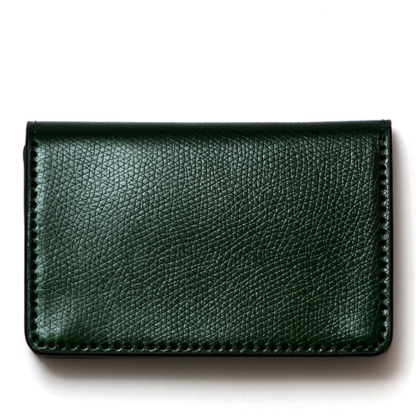  名刺入れ メンズ 革 コードバン 型押し レザー ビジネス ブランド 名刺ケース 大容量 カーフ 馬革 牛革 グリーン 緑色 カードケース メンズ レディース レザー ブランド 日本製 おしゃれ かっこいい KUBERA(クベラ)