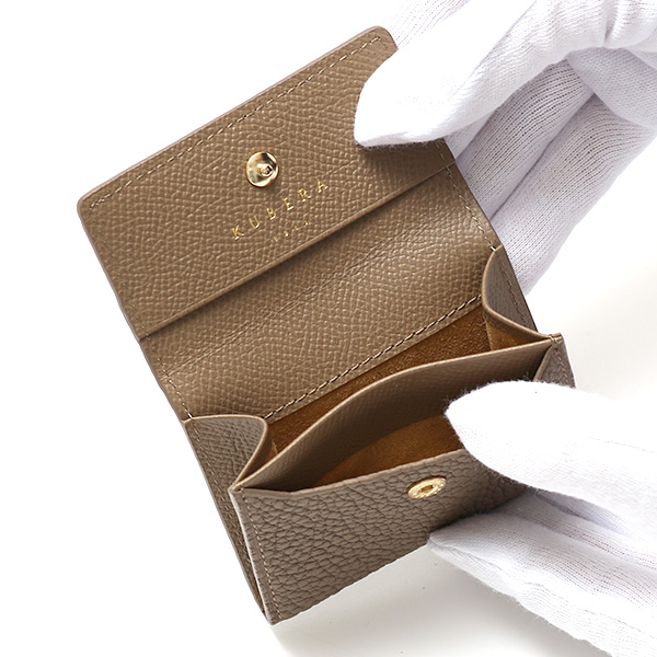 コインケース 革 ブランド メンズ 小銭入れ 本革 シュランケンカーフ おしゃれ プレゼント 男性 小さめ ベージュ 肌色 ギフト 彼氏 夫 上品 高級 レザー ミニ 財布 レディース 人気 日本製 KUBERA(クベラ) 51161