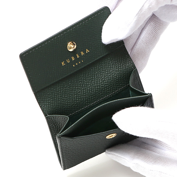  コインケース 革 ブランド メンズ 小銭入れ 本革 シュランケンカーフ おしゃれ プレゼント 男性 小さめ グリーン 緑色 ギフト 彼氏 夫 上品 高級 レザー ミニ 財布 レディース 人気 日本製 KUBERA(クベラ) 51161