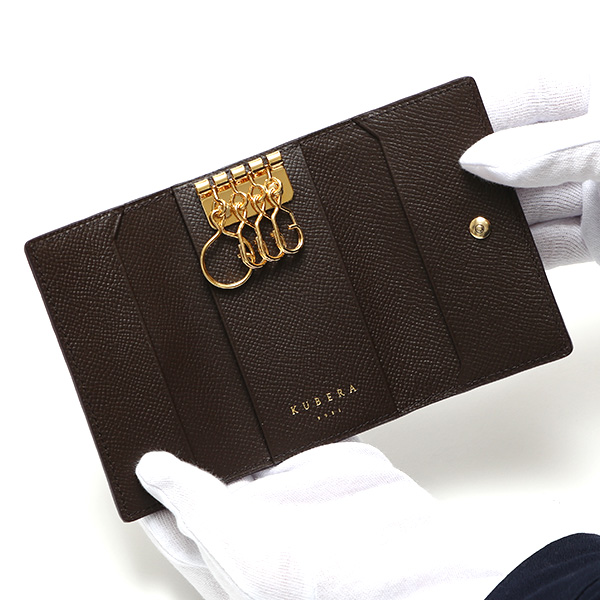  キーケース おしゃれ ブランド 革 4連 シュランケンカーフ シュリンクレザー ユニセックス 鍵入れ 高級 パープル 紫色 誕生日 クリスマス プレゼント ギフト 20代 30代 40代 男女兼用 日本製 KUBERA(クベラ) 51162