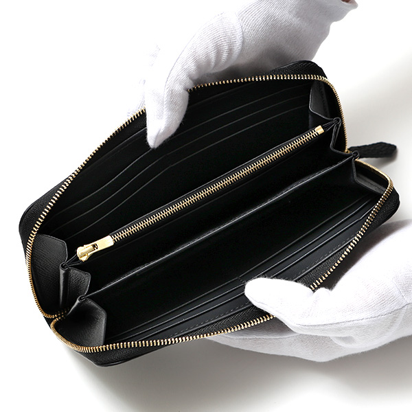  ラウンドファスナー長財布 メンズ レディース おしゃれ 革 ブランド 財布 小銭入れあり 大容量 薄マチ ブラック 黒 黒色 シュランケンカーフ レザー 日本製 プレゼント 本革 お財布 シュリンク スマート KUBERA(クベラ) 51165