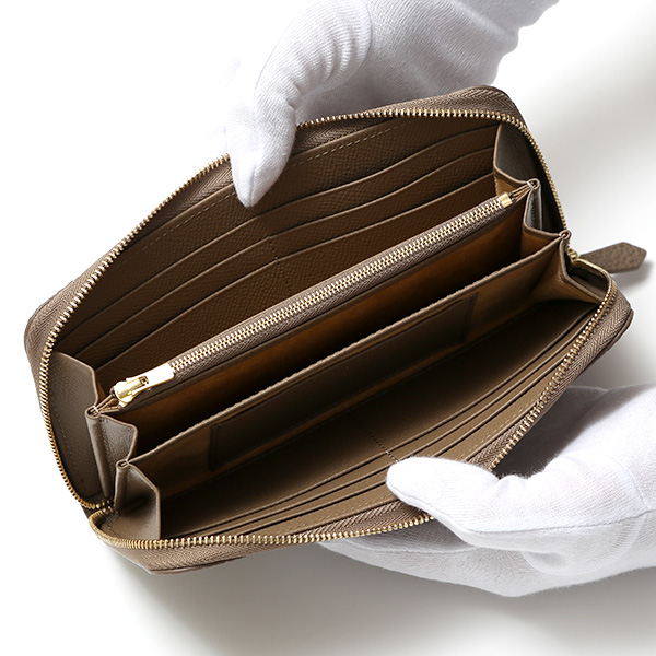  ラウンドファスナー長財布 メンズ レディース おしゃれ 革 ブランド 財布 小銭入れあり 大容量 薄マチ ベージュ 肌色 シュランケンカーフ レザー 日本製 プレゼント 本革 お財布 シュリンク スマート KUBERA(クベラ) 51165