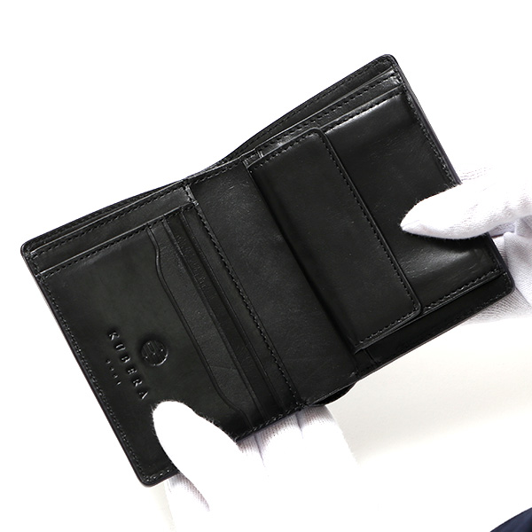  コードバン 財布 二つ折り 小銭入れあり メンズ ブランド 本革 レーデルオガワ 馬革 新喜皮革 おしゃれ ブルー ネイビー 青色 ユニセックス ギフト プレゼント 誕生日 高級 上品 日本製 ブランド KUBERA(クベラ) 51117