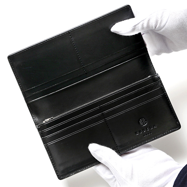  コードバン 長財布 馬革 おしゃれ 財布 メンズ 小銭入れあり レーデルオガワ アニリン染め 新喜皮革 ブラック 黒 黒色 束入 ギフト 彼氏 旦那 夫 男性 プレゼント 誕生日 クリスマス 国産 ブランド KUBERA(クベラ) 51118