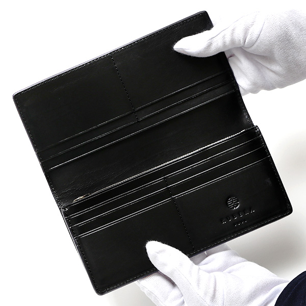  コードバン 長財布 馬革 おしゃれ 財布 メンズ 小銭入れあり レーデルオガワ アニリン染め 新喜皮革 ブルー ネイビー 青色 束入 ギフト 彼氏 旦那 夫 男性 プレゼント 誕生日 クリスマス 国産 ブランド KUBERA(クベラ) 51118