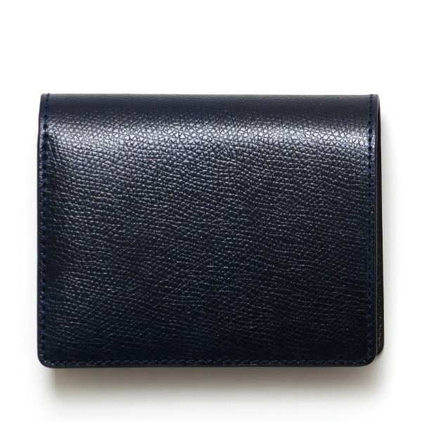 KUBERA(クベラ) コードバン型押し 二つ折り財布 ネイビー