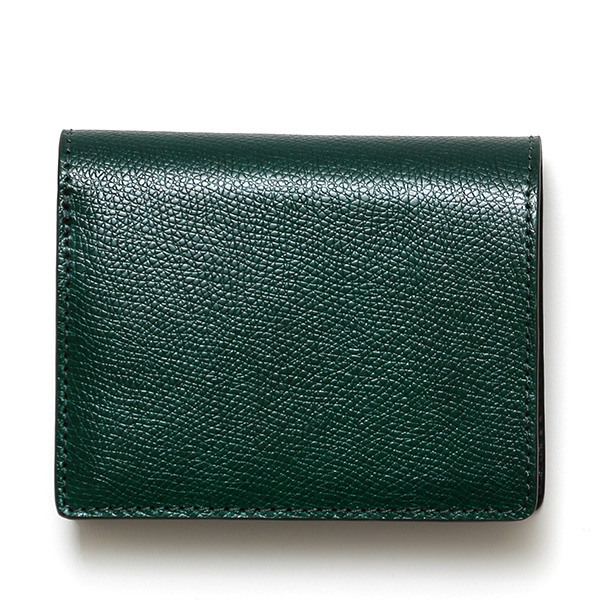 KUBERA(クベラ) コードバン型押し 二つ折り財布 グリーン