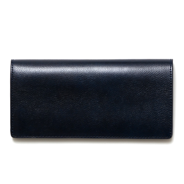  長財布 コードバン 財布 馬革 型押し レザー 日本製 新喜皮革 レーデルオガワ 本革 ウォレット ブランド ブルー ネイビー 青色 おさいふ 束入れ カーフ 小銭入れ カード 大容量 おしゃれ かっこいい 国産 KUBERA(クベラ) 51282