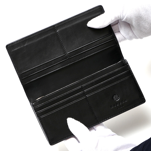  長財布 コードバン 財布 馬革 型押し レザー 日本製 新喜皮革 レーデルオガワ 本革 ウォレット ブランド ブルー ネイビー 青色 おさいふ 束入れ カーフ 小銭入れ カード 大容量 おしゃれ かっこいい 国産 KUBERA(クベラ) 51282