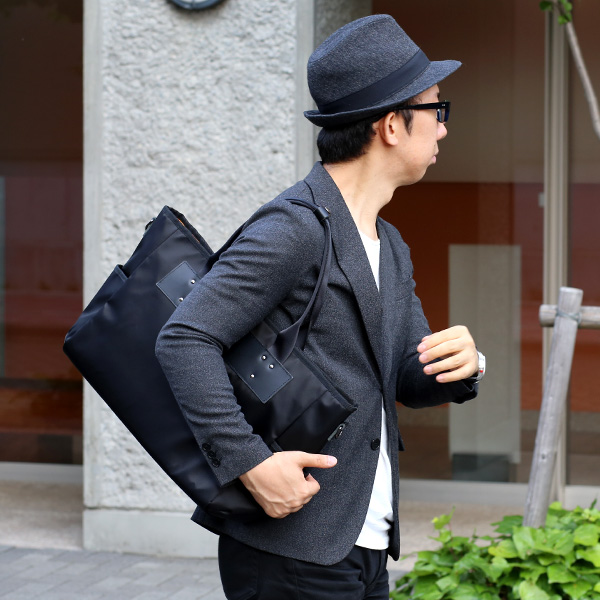  トートバッグ メンズ 大きめ ナイロン 2way ショルダー 大容量 軽量 A4 ビジネストート バッグ 鞄 ブラック 黒 黒色 レディース 日本製 カジュアル 機能的 おしゃれ 人気 ブランド 通勤 通学 カバン レクト(LEKT)