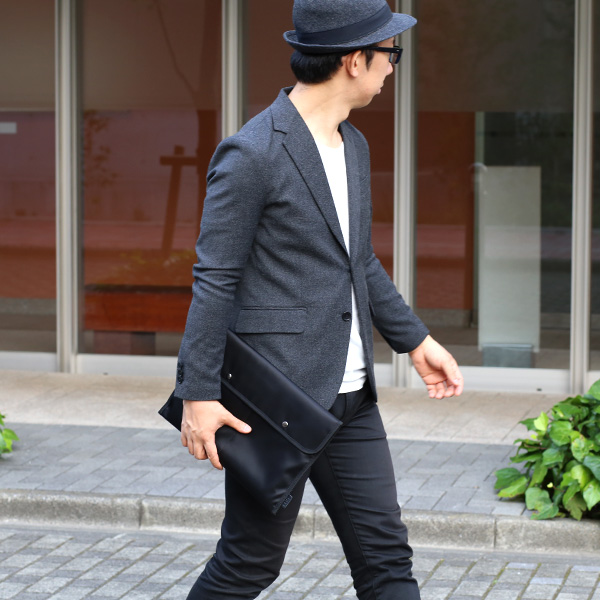  ポーチ マルチポーチ メンズ レディース ブランド 小物入れ タブレットケース ミニポーチ ナイロン ブラック 黒 黒色 日本製 薄マチ 高級 軽量 バッグインバッグ ステーショナリー バッグ カバン 鞄 レクト(LEKT)