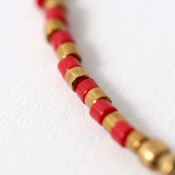  ブレスレット メンズ 日本製 ハンドメイド アクセサリー スワロフスキー レッド ワイン 赤色 Menny(メニー) バングル