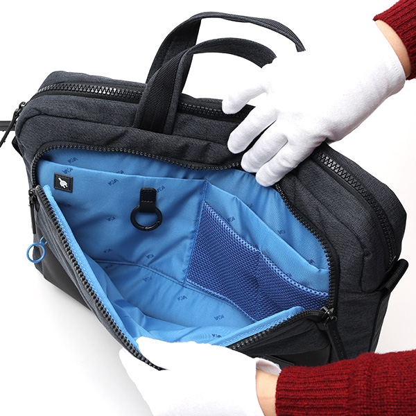  ブリーフケース メンズ ビジネスバッグ 通勤 ブルー ネイビー 青色 裏地 カラフル ビジネス カバン 仕事 鞄 ナバデザイン(NAVA Design)