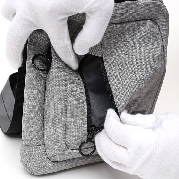  ショルダーバッグ ミニ メンズ レディース グレー グレイ 灰色 小さめ 斜めがけ カバン 小ぶり 鞄 ナバデザイン(NAVA Design)