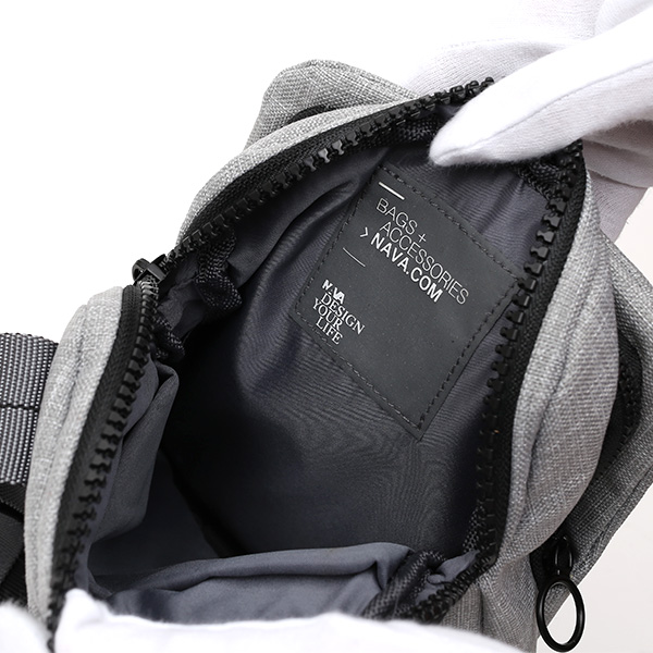  ショルダーバッグ ミニ メンズ レディース グレー グレイ 灰色 小さめ 斜めがけ カバン 小ぶり 鞄 ナバデザイン(NAVA Design)