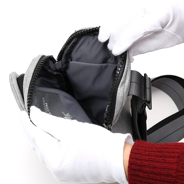  ショルダーバッグ ミニ メンズ レディース グレー グレイ 灰色 小さめ 斜めがけ カバン 小ぶり 鞄 ナバデザイン(NAVA Design)