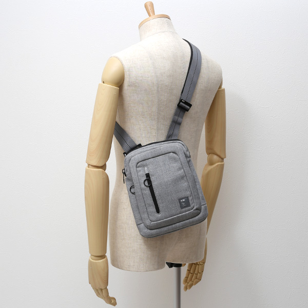 ショルダーバッグ ミニ メンズ レディース グレー グレイ 灰色 小さめ 斜めがけ カバン 小ぶり 鞄 ナバデザイン(NAVA Design)