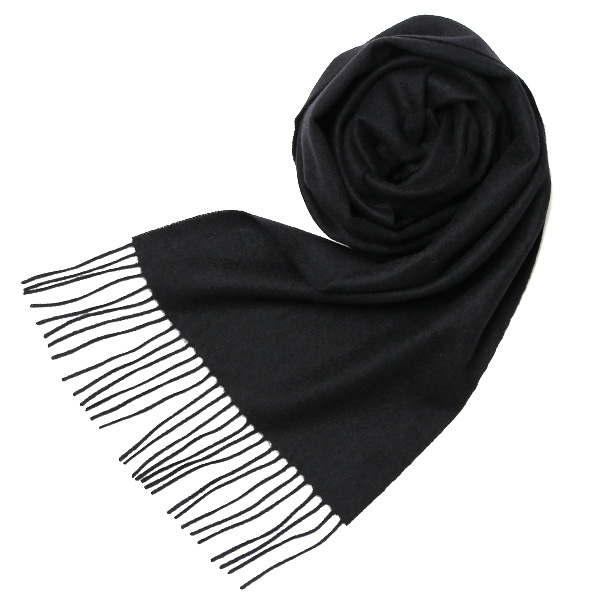 NORTH PEACE FARM(ノースピースファーム) カシミヤ100％ マフラー(160×30cm) ブラック