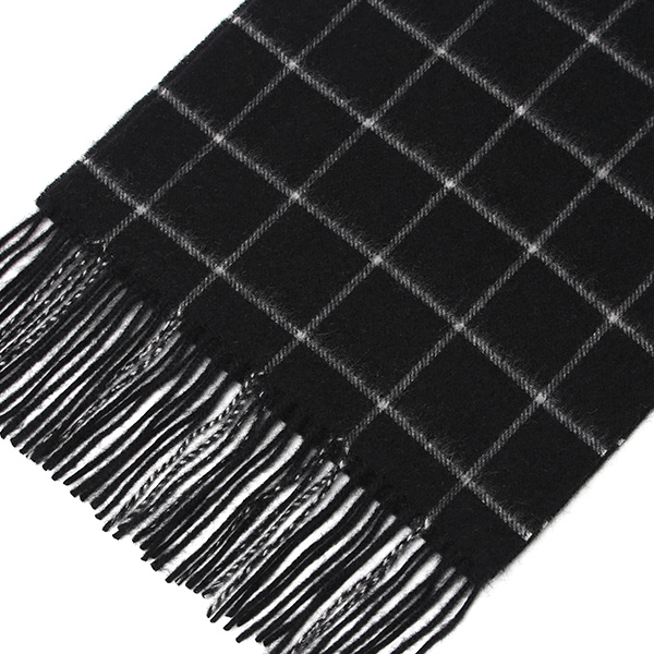 マフラー メンズ レディース カシミヤ100% 日本メーカー製 箱付き ブラック 黒 黒色 クリスマス ギフト プレゼント 細身 細い ストール ブランド 通勤 スーツ 男性 女性 高級 内モンゴル地区 カシミア