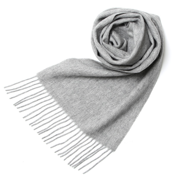 NORTH PEACE FARM(ノースピースファーム) カシミヤ100％ マフラー(160×30cm) ライトグレー