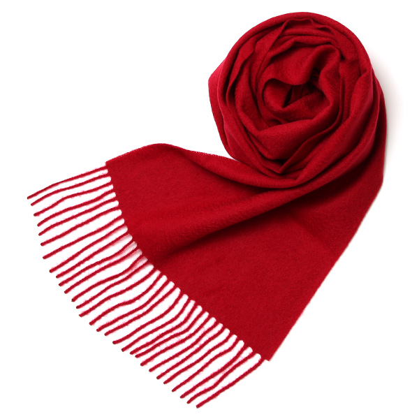 NORTH PEACE FARM(ノースピースファーム) カシミヤ100％ マフラー(160×30cm) レッド