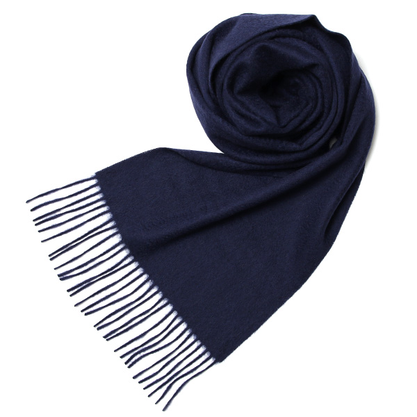 NORTH PEACE FARM(ノースピースファーム) カシミヤ100％ マフラー(160×30cm) ネイビー