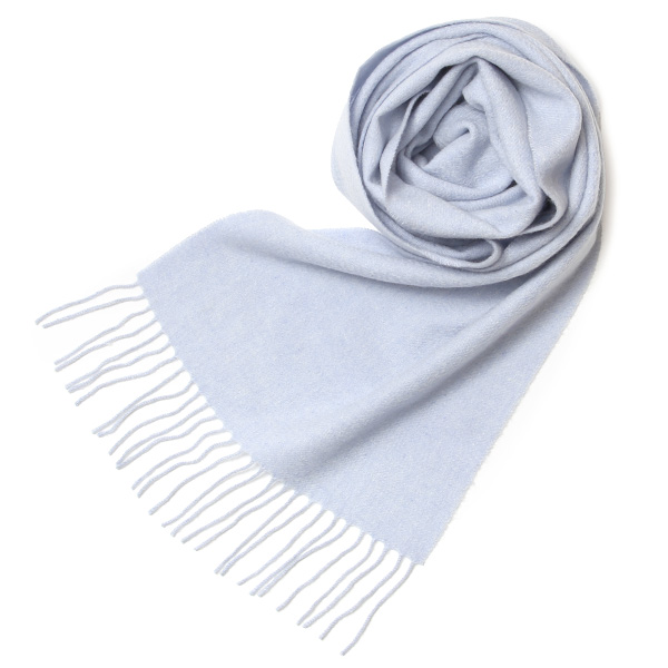 NORTH PEACE FARM(ノースピースファーム) カシミヤ100％ マフラー(160×30cm) サックスブルー