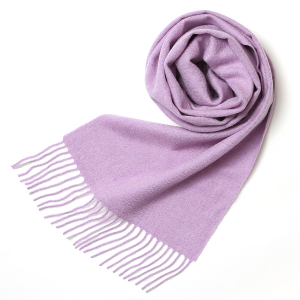 NORTH PEACE FARM(ノースピースファーム) カシミヤ100％ マフラー(160×30cm) ライラック