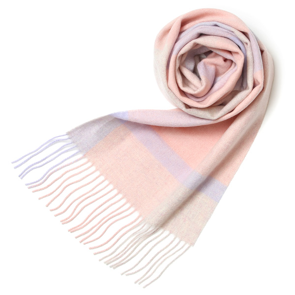 NORTH PEACE FARM(ノースピースファーム) カシミヤ100％ マフラー(160×30cm) ピンクラベンダー