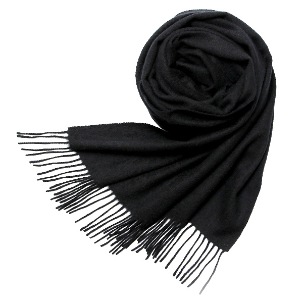NORTH PEACE FARM(ノースピースファーム) カシミヤ100％ ストール(170×60cm) ブラック