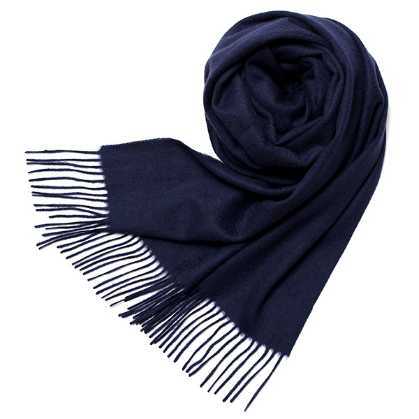 NORTH PEACE FARM(ノースピースファーム) カシミヤ100％ ストール(170×60cm) ネイビー