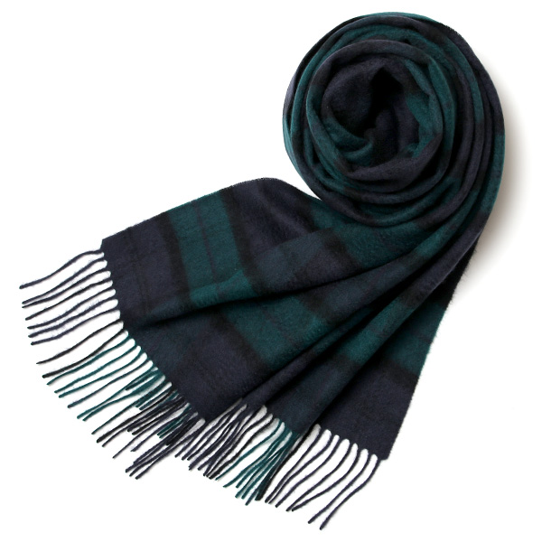 NORTH PEACE FARM(ノースピースファーム) カシミヤ100％ ストール(170×60cm) ブラックウォッチ