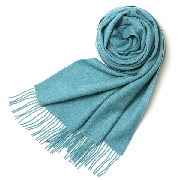NORTH PEACE FARM(ノースピースファーム) カシミヤ100％ ストール(170×60cm) アクア