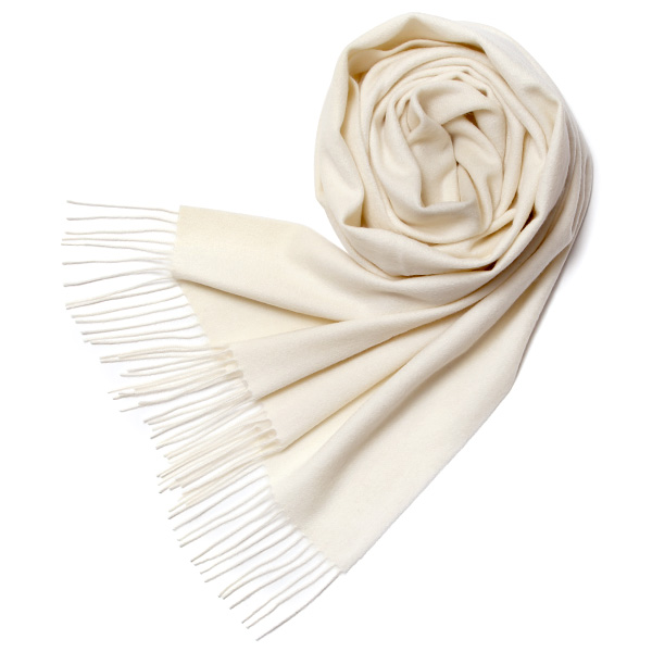 NORTH PEACE FARM(ノースピースファーム) カシミヤ100％ ストール(170×60cm) ホワイト