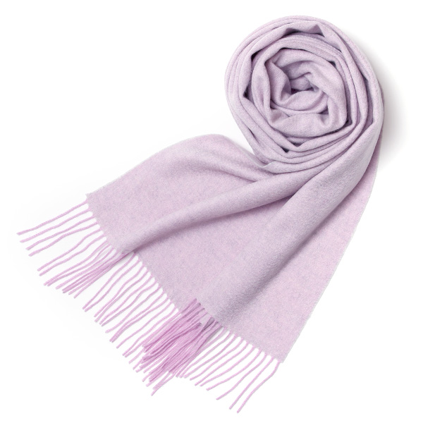 NORTH PEACE FARM(ノースピースファーム) カシミヤ100％ ストール(170×60cm) ピンク/ライトグレー