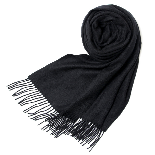 NORTH PEACE FARM(ノースピースファーム) カシミヤ100％ ストール(200×70cm) ブラック