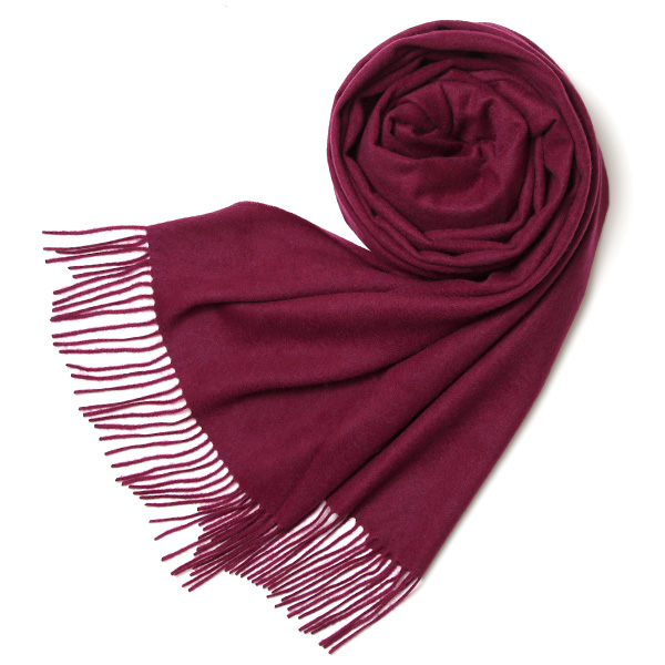 NORTH PEACE FARM(ノースピースファーム) カシミヤ100％ ストール(200×70cm) ワイン