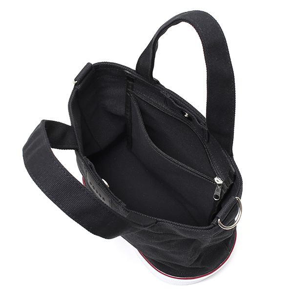 ミニトートバッグ ショルダーベルト付き メンズ レディース ブランド キャンバス ブラック 黒 黒色 手提げ 手さげ バッグ ショッピング 小さめ お出かけ 小ぶり 小さい 布 帆布 靴 スニーカー オケル(OKERU) C-TYPE