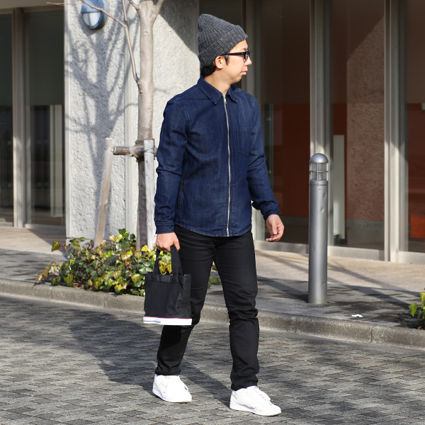 ミニトートバッグ ショルダーベルト付き メンズ レディース ブランド キャンバス ブラック 黒 黒色 手提げ 手さげ バッグ ショッピング 小さめ お出かけ 小ぶり 小さい 布 帆布 靴 スニーカー オケル(OKERU) C-TYPE