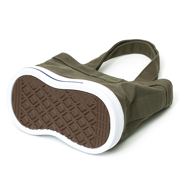 ミニトートバッグ ショルダーベルト付き メンズ レディース ブランド キャンバス グリーン 緑色 手提げ 手さげ バッグ ショッピング 小さめ お出かけ 小ぶり 小さい 布 帆布 靴 スニーカー オケル(OKERU) C-TYPE