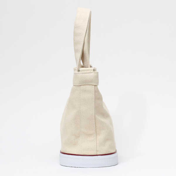 ミニトートバッグ ショルダーベルト付き メンズ レディース ブランド キャンバス ホワイト 白色 手提げ 手さげ バッグ ショッピング 小さめ お出かけ 小ぶり 小さい 布 帆布 靴 スニーカー オケル(OKERU) C-TYPE