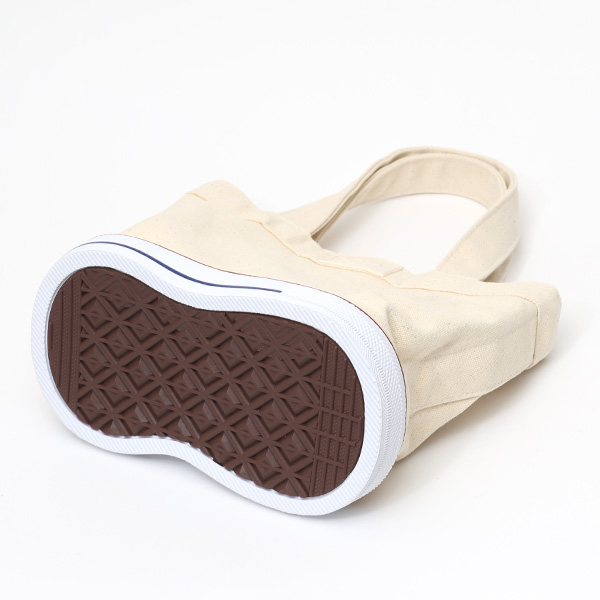 ミニトートバッグ ショルダーベルト付き メンズ レディース ブランド キャンバス ホワイト 白色 手提げ 手さげ バッグ ショッピング 小さめ お出かけ 小ぶり 小さい 布 帆布 靴 スニーカー オケル(OKERU) C-TYPE